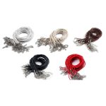 Viaszos / viaszolt szál szerelékkel, nyaklánc delfinkapoccsal, KÁVÉBARNA 1,5 mm*45 (50) cm