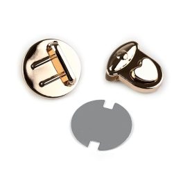   táskakapocs szett, kapocs / zár készlet táskára (30 * 32 mm) SZÍV alakú -  RÓZSAARANY / ROSE GOLD