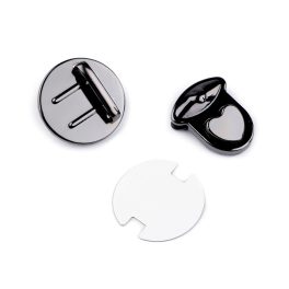   táskakapocs szett, kapocs / zár készlet táskára (30 * 32 mm) SZÍV alakú - FEKETE / NIKKEL
