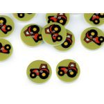 gomb csomag (10 db-os), TRAKTOR (15,4 mm), VILÁGOS ZÖLD