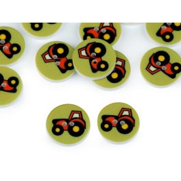 gomb csomag (10 db-os), TRAKTOR (15,4 mm), VILÁGOS ZÖLD