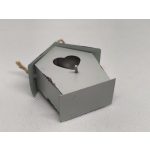 Fém dekoráció - vintage MINI (5 cm) madáretető , PASZTELL ZÖLD - színes bádog