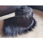 prémium műszőrme tekercs (például manószakállnak) 10 cm * 1,5 méter, FEKETE