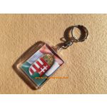 kulcstartó, szerelt (műanyag), MAGYAR CÍMERREL (35*45 mm)