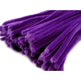   Zsenília drót (6 mm * 30 cm) csomag, SÖTÉT LILA (10 db/csomag)
