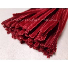Zsenília drót (6 mm * 30 cm) csomag, BORDÓ (10 db/csomag)