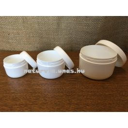 kozmetikai tégely menetes fedéllel (50 ml), FEHÉR